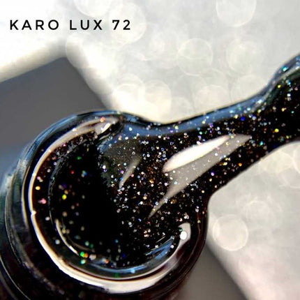 Βερνίκι Gel lux №72 μαύρο με γκλίτερ 8ml KARO