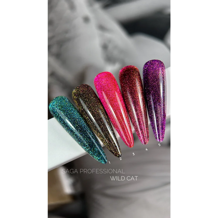 Gel polish Wild Cat №4 9 ml Saga Professional - Gel Nail Polish