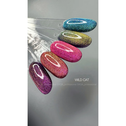 Gel polish Wild Cat №5 9 ml Saga Professional - Gel Nail Polish