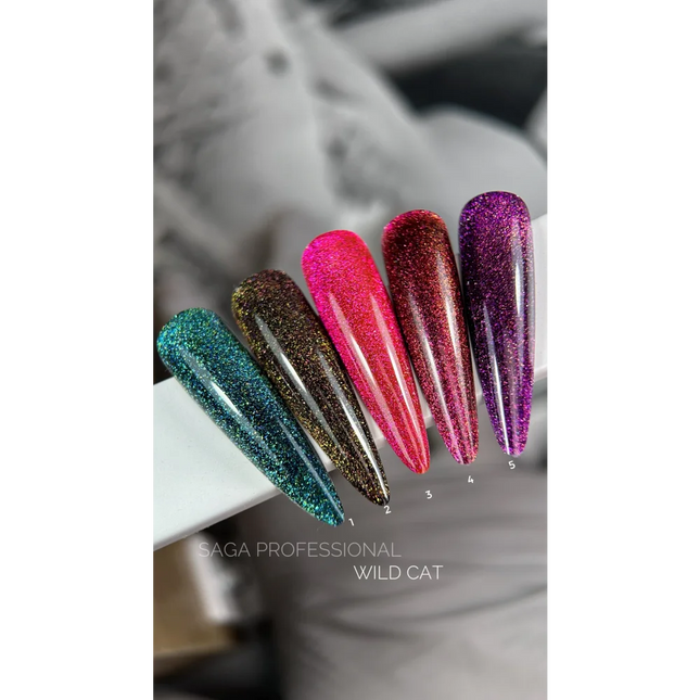 Gel polish Wild Cat №5 9 ml Saga Professional - Gel Nail Polish