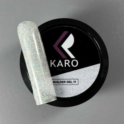 Karo Builder Gel №11 Διαυγές με λάμψη 15ml