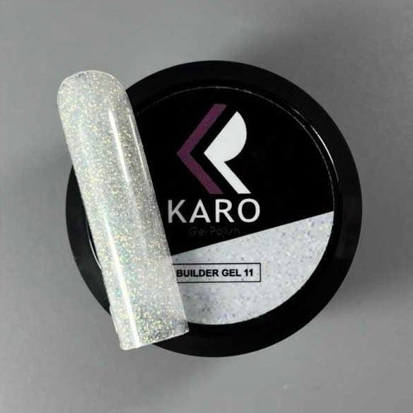 Karo Builder Gel №11 Διαυγές με λάμψη 15ml