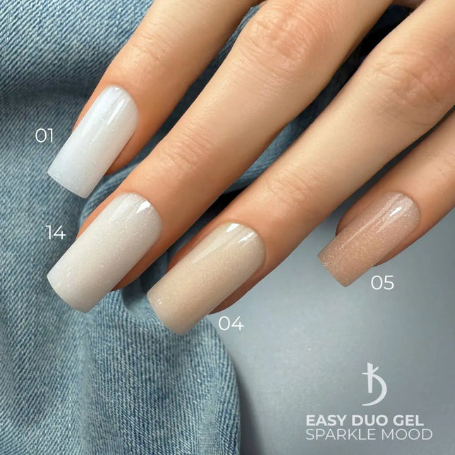 Kodi Easy Duo Gel Sparkle Mood №1 Milky με Shimmer 15g