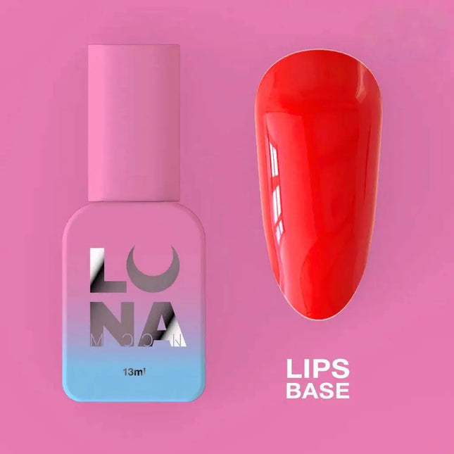 Luna Lips Παλτό βάσης χρώμα Φωτεινό Κόκκινο 13ml