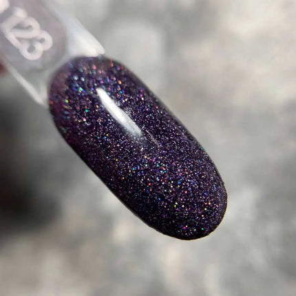 Luna Gel Polish №123 Βeep Purple με ολογραφική φολίδα 13ml