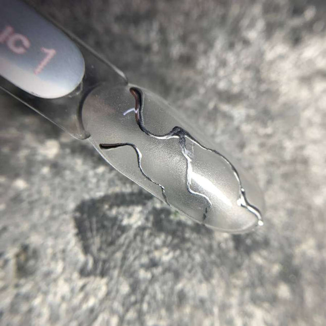 Luna Μεταλλικό Τζελ Βερνίκι χρώμα Ασημί 5ml