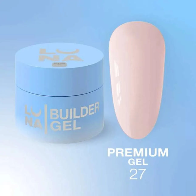 Luna Premium Gel №27 Milky με ροζ υποτόνο 15ml
