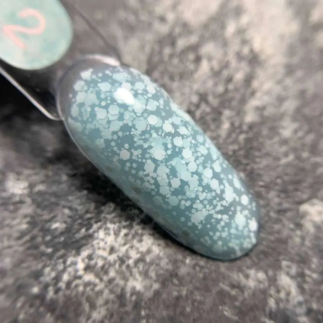 Luna Bubble Gel №02 ανοιχτό μπλε με λευκή γκλίτερ 5ml