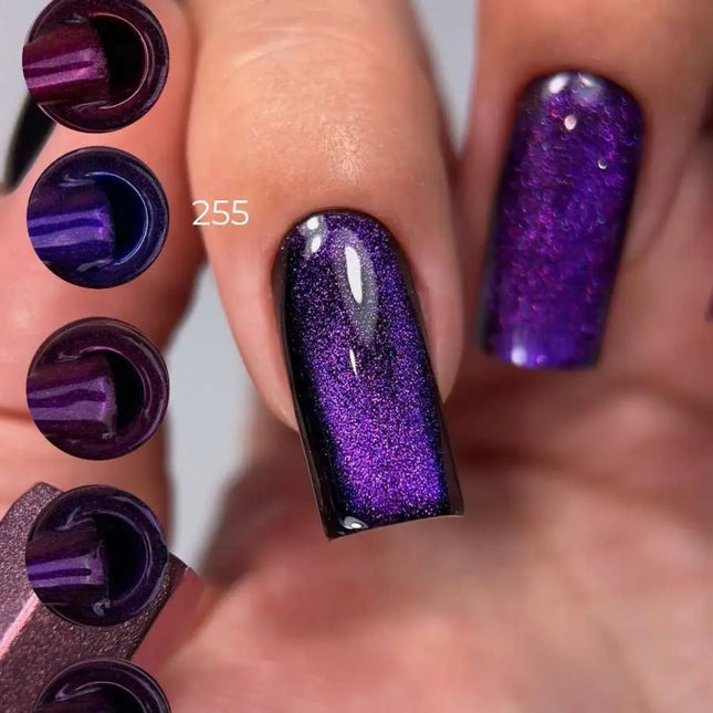 Luna Βερνίκι Τζελ №255 Cat Eye Μπλε Βιολετί 13ml