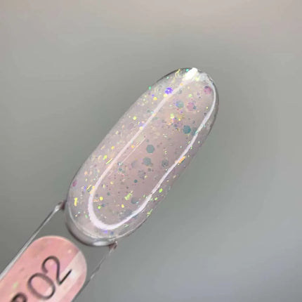 Luna Diamond Gel №02 Απαλό Ροζ με Γκλίτερ 15ml