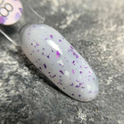 Παλτό βάσης Luna Marble №08 Milk με λευκή και μωβ φολίδα 13ml