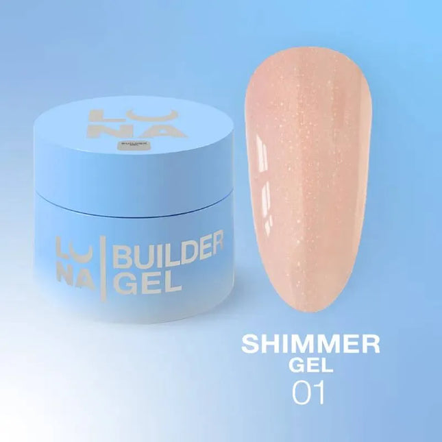 Luna Shimmer Τζελ №1 Ανοιχτό Ροζ Ροδακινί 15ml
