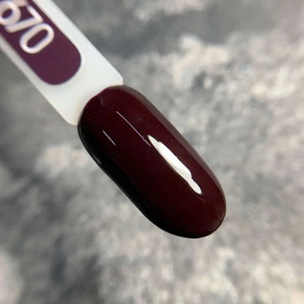 Βερνίκι τζελ MOON №670 Σοκολατένιο Μούρο 8ml