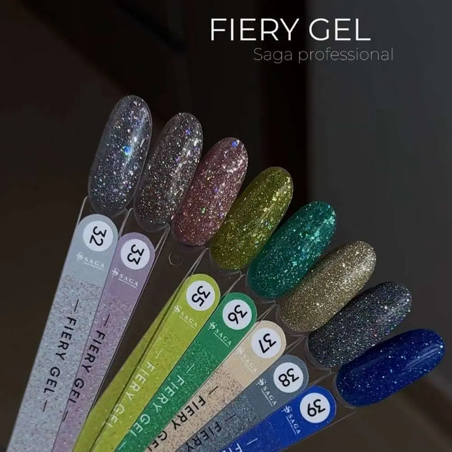 Saga Fiery Gel Polish №32 Slate Gray με φύλλο 9ml