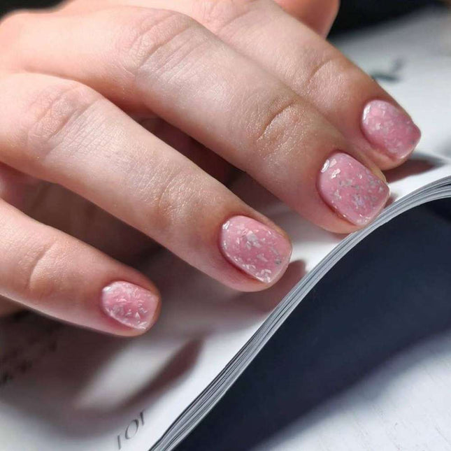 Saga Παλτό βάσης №03 Soft pink με ασημένιο φύλλο 9ml