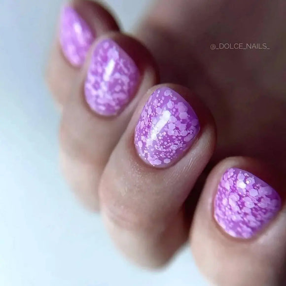 Saga Marmalade gel polish №05 orchid with flakes 9ml
