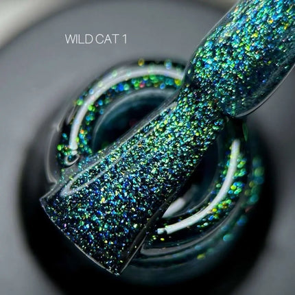 Saga Cat Eye Wild №1 Green Blue Gold 9ml