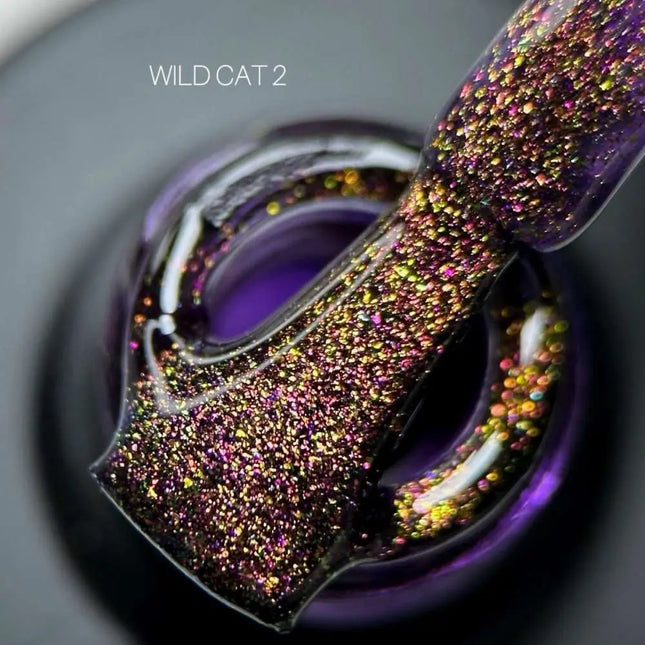 Saga Cat Eye Wild №2 σκούρο Μωβ Χρυσό 9ml