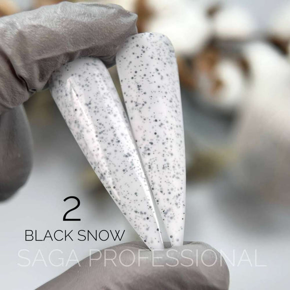 Saga Black Snow №2 Λευκό με μαύρα ψίχουλα 9ml