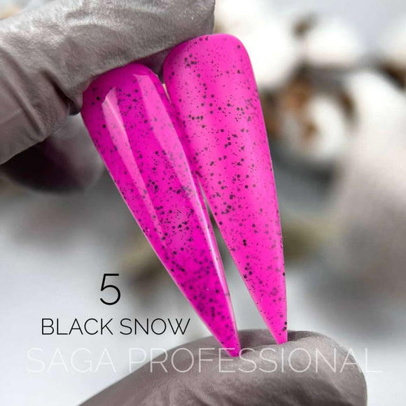 Saga Black Snow №5 φούξια με μαύρα ψίχουλα 9ml