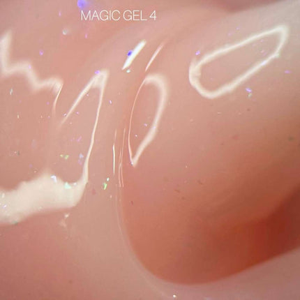 Saga Magic Gel №04 Ροδάκινο με ολογραφική φολίδα 15ml