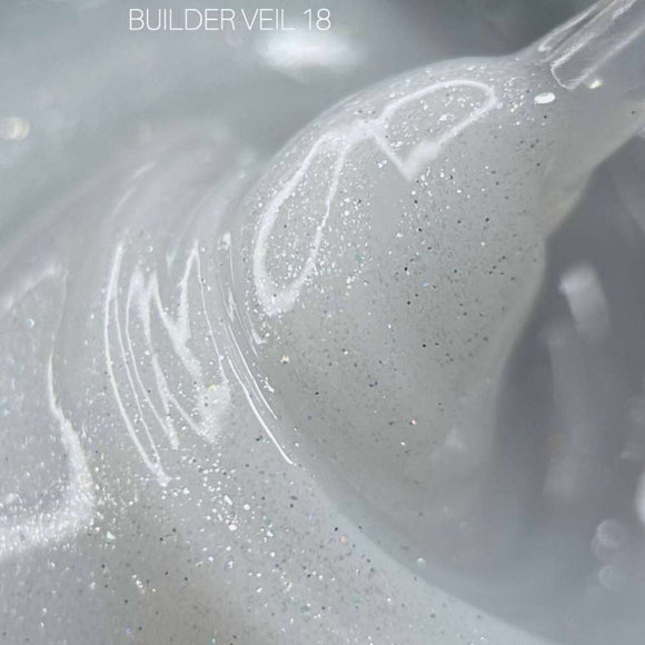 Saga Builder Gel Veil №18 Milky με λάμψη 15ml