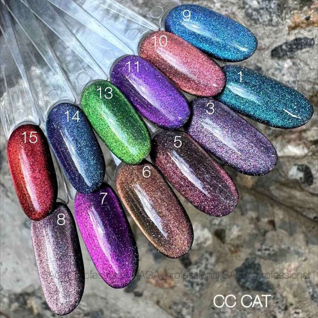 Saga Cat Eye Chameleon №03 Λιλά Πράσινο 9ml