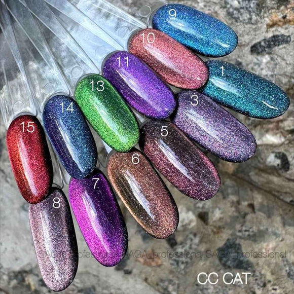 Saga Cat Eye Chameleon №03 Lilac Green 9ml