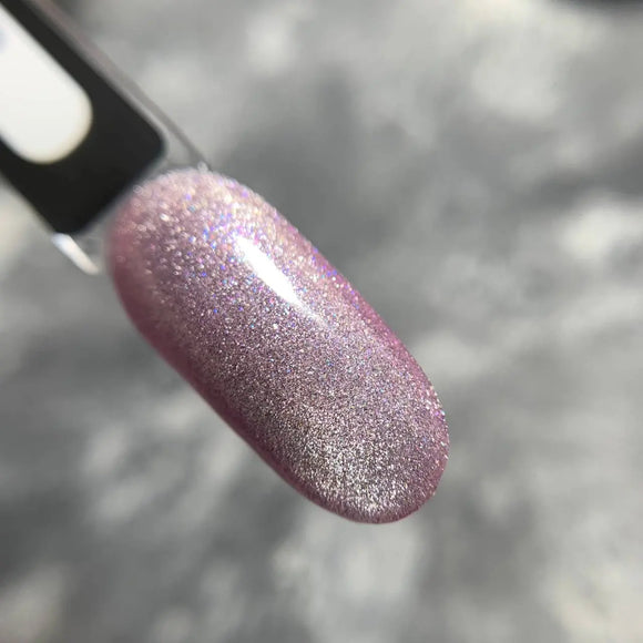 Saga Cat Eye Shine №03 Violet Blush with Neon Blue Glitter 9ml