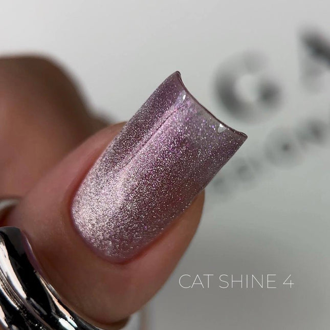 Saga Cat Eye Shine №04 Βιολετί Ροδακινί με Μωβ Γκλίτερ 9ml