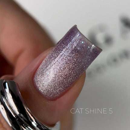 Saga Cat Eye Shine №05 Λιλά με μπλε γκλίτερ 9ml