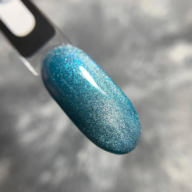 Saga Cat Eye Shine №06 Aqua με μπλε γκλίτερ 10ml