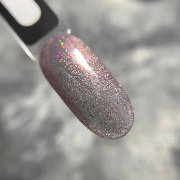 Saga Cat Eye Shine №08 Lavender with holographic glitter 9ml