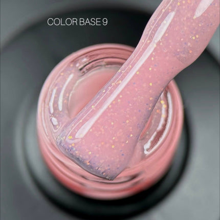 Saga Color Παλτό βάσης №09 Φλαμίνγκο ροζ με λάμψη 10ml