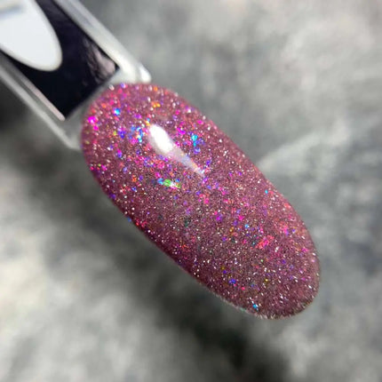 Saga Fiery Gel Polish №16 Λιλά ροζ με φύλλο 10ml