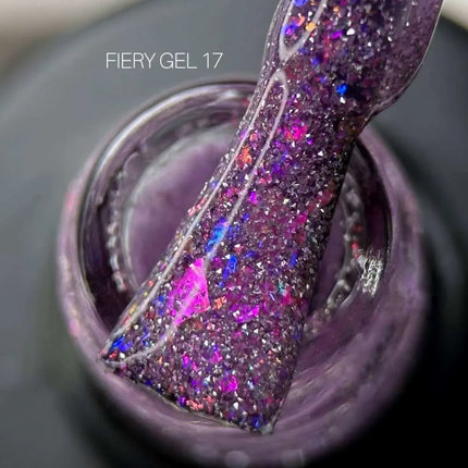 Saga Fiery Gel Polish №17 Ορχιδέ μοβ με foil 10ml