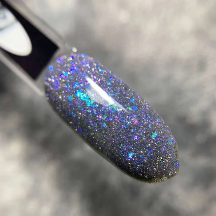 Saga Fiery Gel Polish №18 Ασημί με μπλε foil 10ml