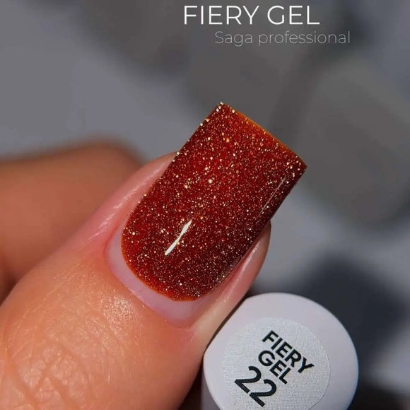 Saga Fiery Gel Polish №22 Κεχριμπαρί 9ml