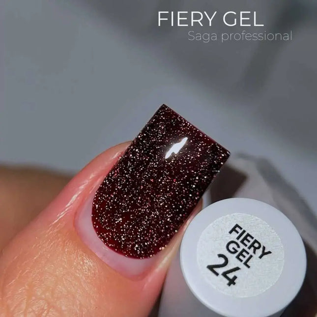 Saga Fiery Gel Polish №24 Σκούρο μπορντό 10ml