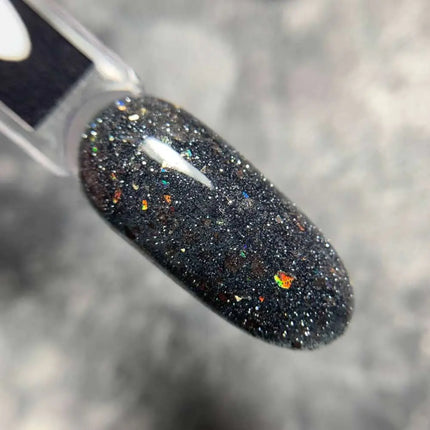 Saga Fiery Gel Polish №29 Dark Gray with foil 9ml