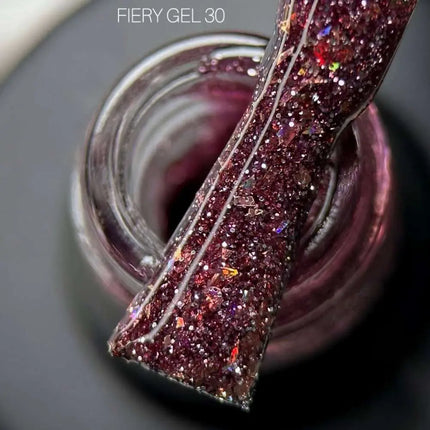 Saga Fiery Gel Polish №30 Sangria με foil 9ml