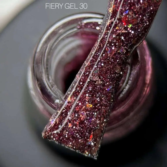 Saga Fiery Gel Polish №30 Sangria με foil 9ml