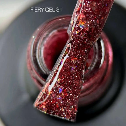 Saga Φλογερό Gel Polish №31 Claret με foil 9ml