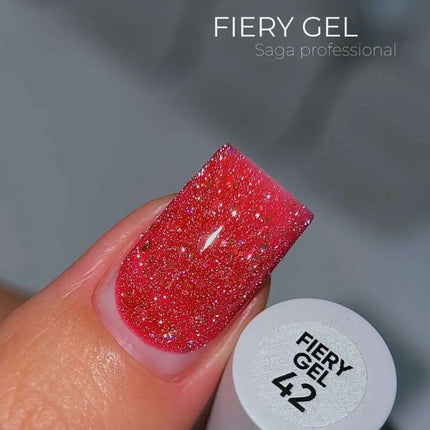Saga Fiery Gel Polish №42 French Raspberry με φύλλο 9ml
