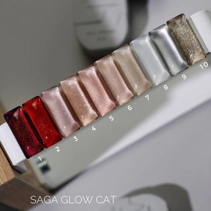 Saga Cat Eye Glow №9 Metal Silver 10ml