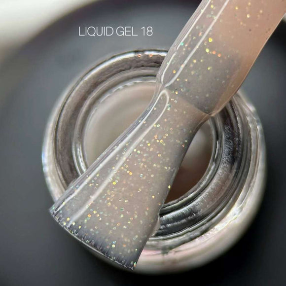 Saga Υγρό Τζελ №18 Βαθύ μπεζ με γκλίτερ 15ml