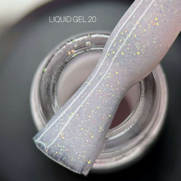 Saga Υγρό Τζελ №20 Milky pink με γκλίτερ 15ml