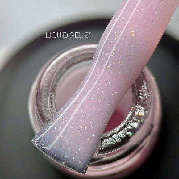 Saga Liquid Gel №21 Cold pink with shimmer 15ml