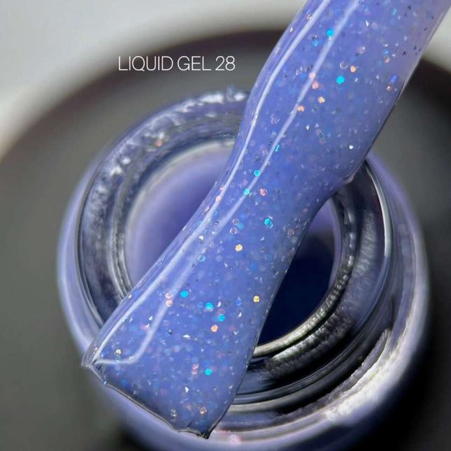 Saga Υγρό Τζελ №28 Μπλε ορχιδέα με γκλίτερ 15ml