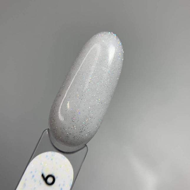 Saga Shimmer Παλτό βάσης №09 Milky γκρι με ολογραφική λάμψη 15ml